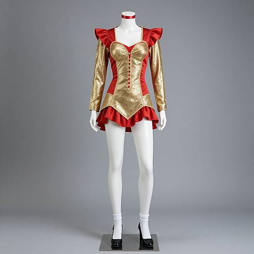 Mannequin in Gold and Red Costume