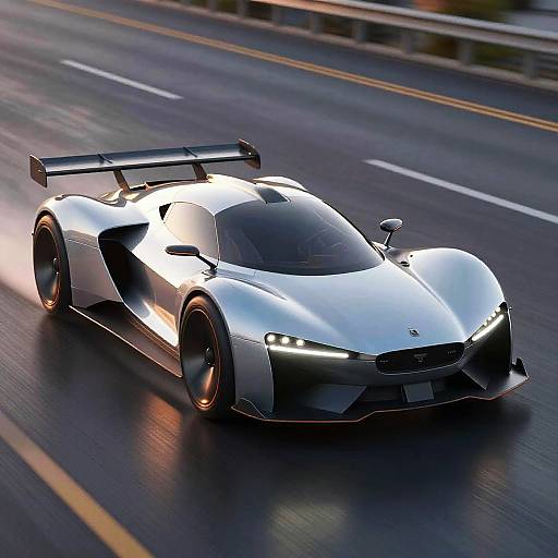 Retrofuturistic Cyberpunk Pod Racer Design