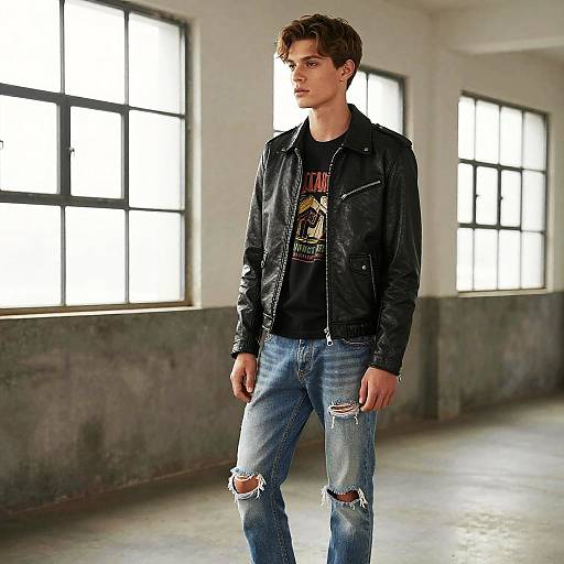 Edgy Young Male Musician Portrait