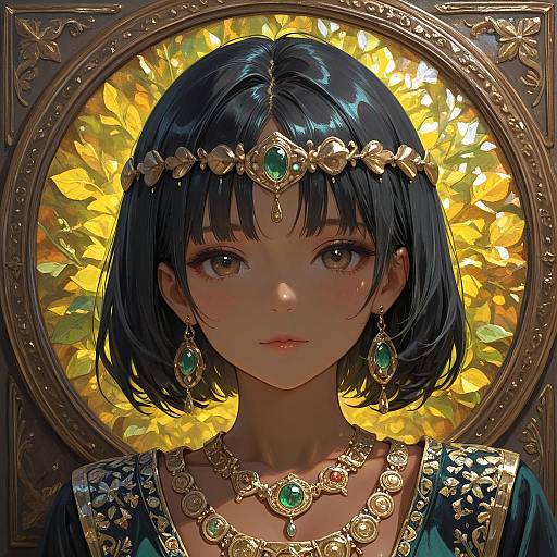 Impasto Oil Portrait of Girl