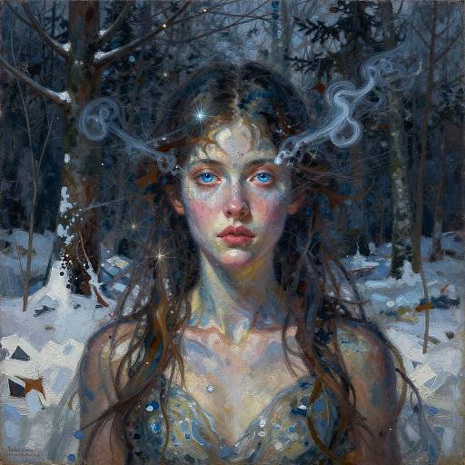 Winter Forest Nymph Double Exposure