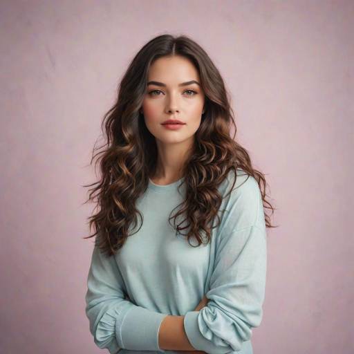 Stylish Young Woman in Soft Pastels