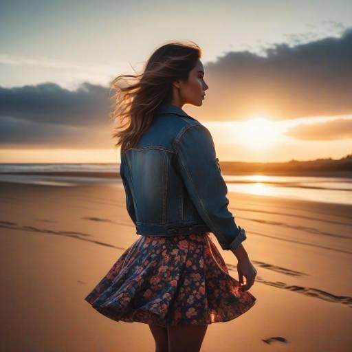 Dramatic Sunset Portrait on the Beach Dramatic Sunset Portrait on the Beach