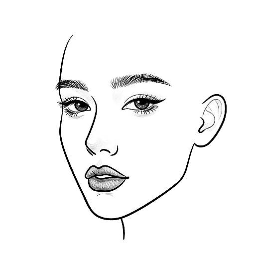 Minimalist Continuous Line Human Face