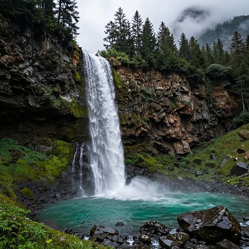 Wallace Falls Misty Mountain Cascade