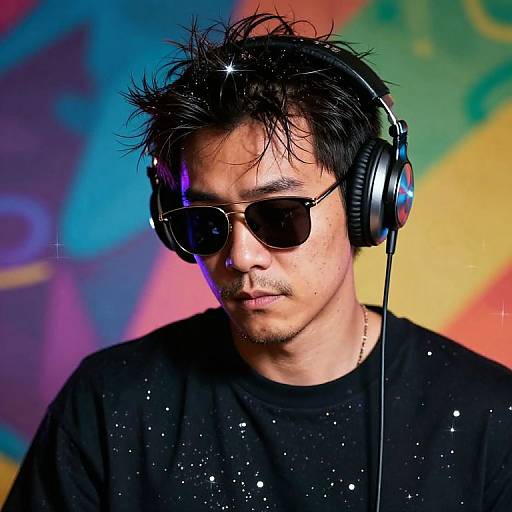 Photorealistic Asian Male DJ Portrait