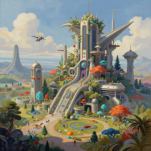Surreal Futuristic Nature Landscape