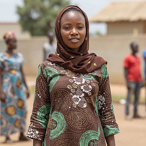Dahomey Woman in Earth Tones