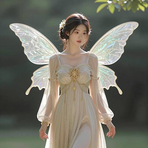 Ethereal Fairy Costume Portrait in Nature