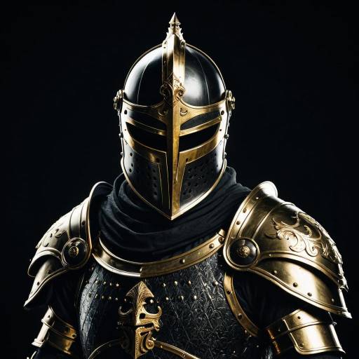 Gilded Ancient Knight in Black Armor