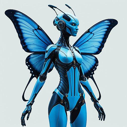 Blue Butterfly Inspired Female Android