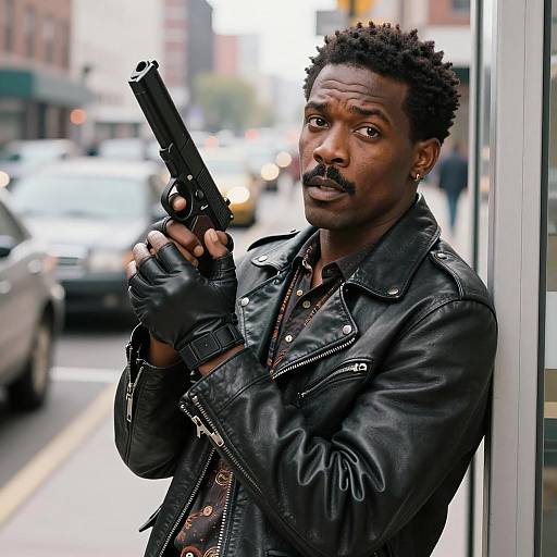 Urban Vigilance: Man with a Gun