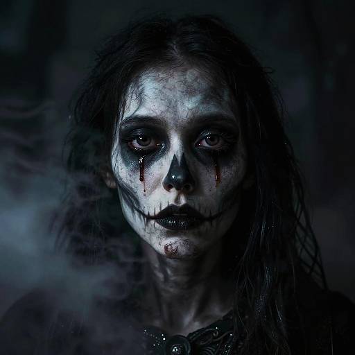 Skull-Eyed Gothic Horror Portrait