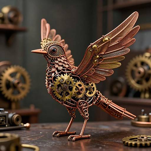Steampunk Wirecraft Mechanical Bird