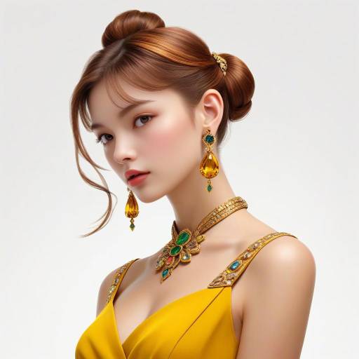 Sophisticated Woman in a Yellow Dress