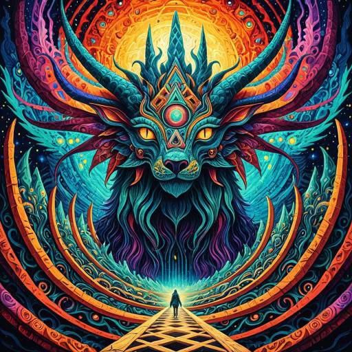 Surreal Psychedelic Mythical Creature