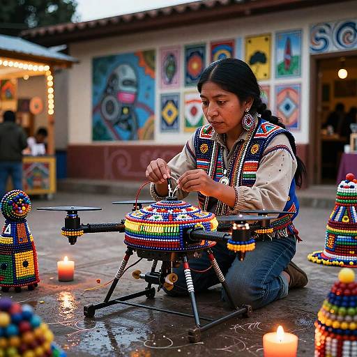 Huichol Bead Artisan AI Drone