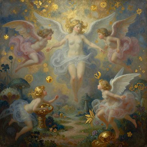Seraphic Rococo Goldleaf Celestial Dreamscape