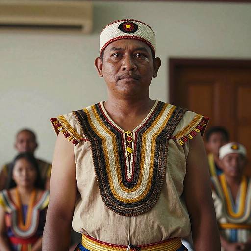 Close-Up Filipino Indigenous Costume Portrait