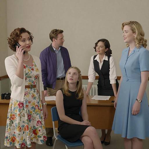 Mid-20th Century Group Interaction Photograph