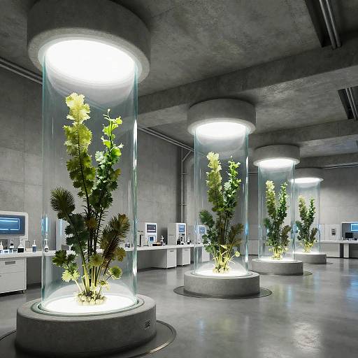 Futuristic Sci-Fi Algae Research Lab