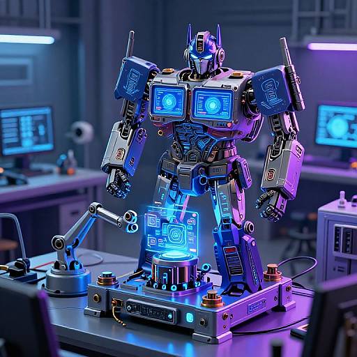 High-Tech Transformer Assembly Scene