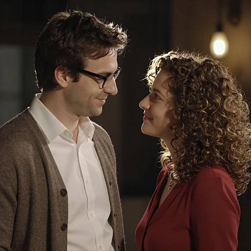 Intimate Portrait of Smiling Couple