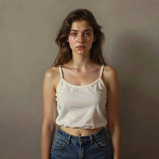 Realistic Digital Portrait of Young Woman