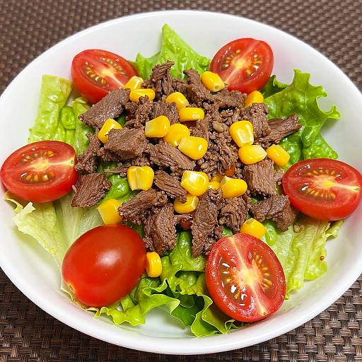 Vibrant Fresh Salad in White Bowl