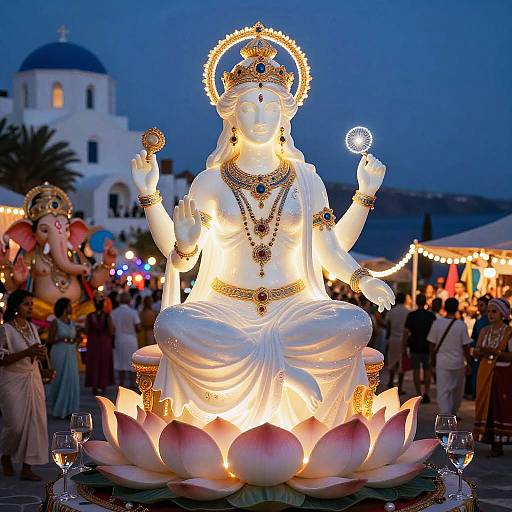 Surreal Santorini-Ganesha Festival Scene
