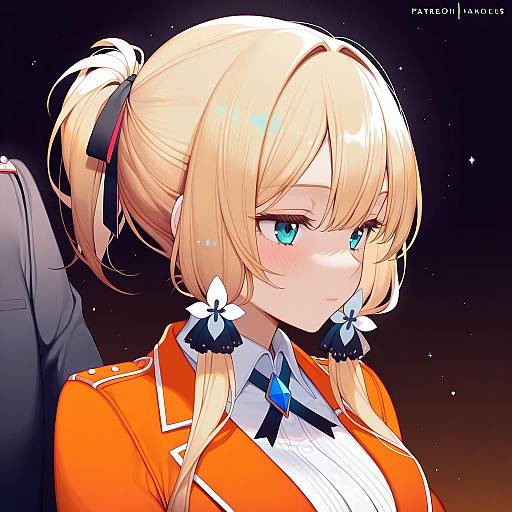 Illustration of Allen avadonia, vocaloid in the style of Nanoless