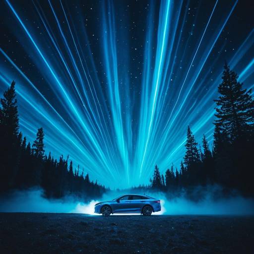 Electric Blue Light Painting Dreamscape