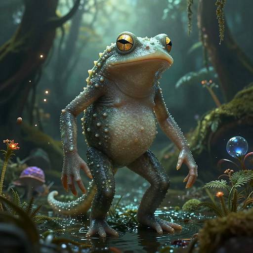 Amphomorphic Humanoid in Mystical Swamp