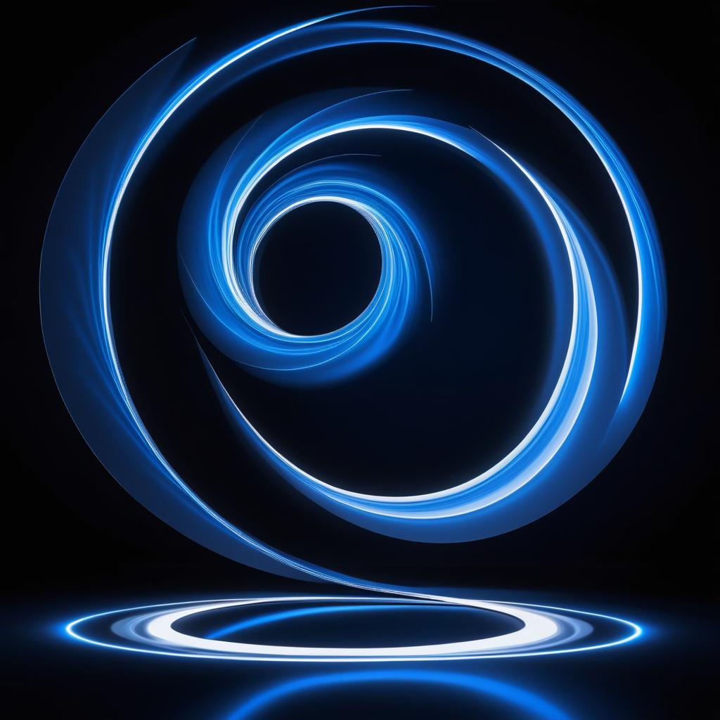 Ethereal Spiral Light Painting Art