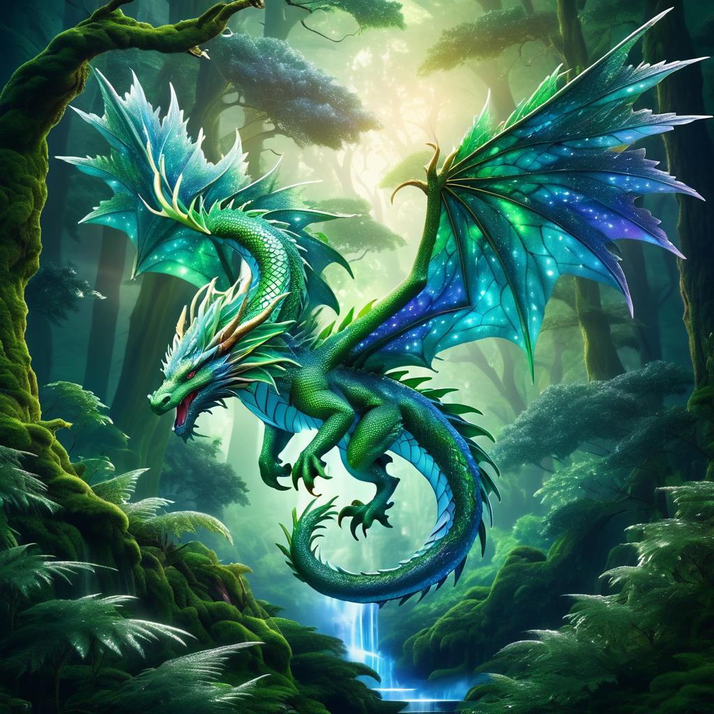 Majestic Dragon in Enchanted Forest