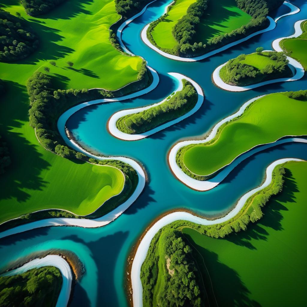 Stunning Aerial Views of Winding River