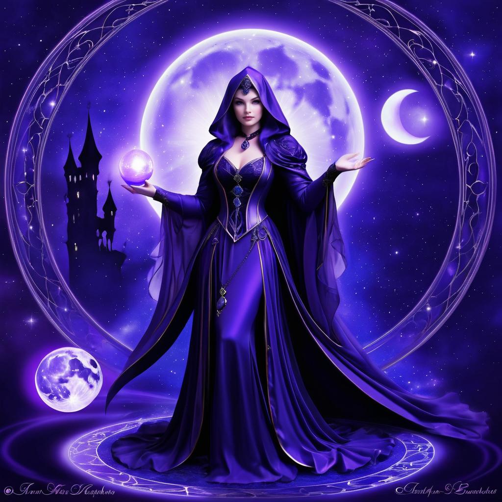 Lady Seraphina: Enigmatic Sorceress Portrait