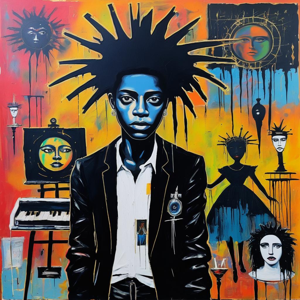 Basquiat-Inspired Muse of Nightmares Art