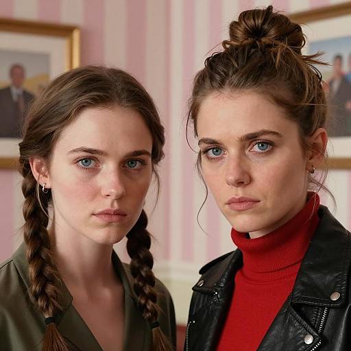 Serious Portrait of Two Women