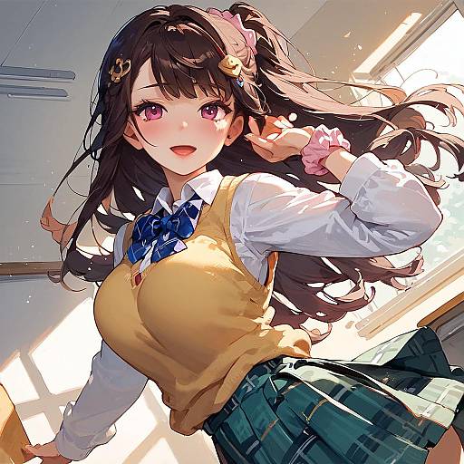 Mikan Yuuki Classroom Dynamic Dutch Angle