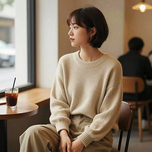 Taper Cut Style in Cozy Coffee Shop