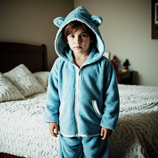Realistic Boy in Fleece Pajamas Costume