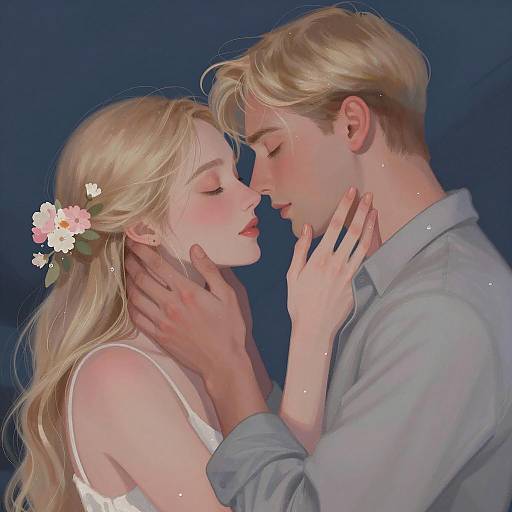 Tender Romantic Couple in Dreamy Light