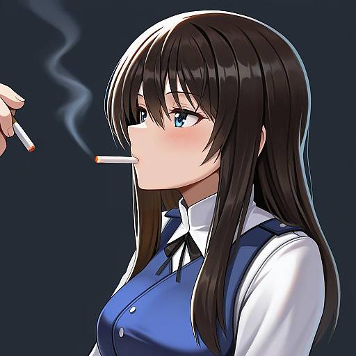 Illustration of Elizabeth f. beurling, world witches series in the style of Onedoo