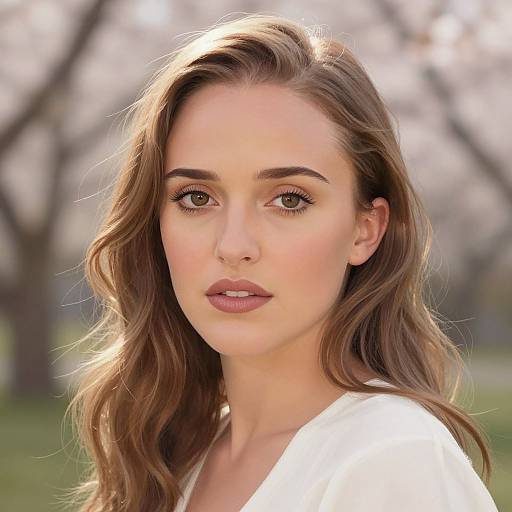 Natali Portman Springtime Portrait Illustration