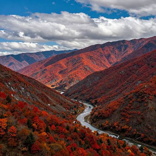 Fiery Autumn Montes Mountain Range