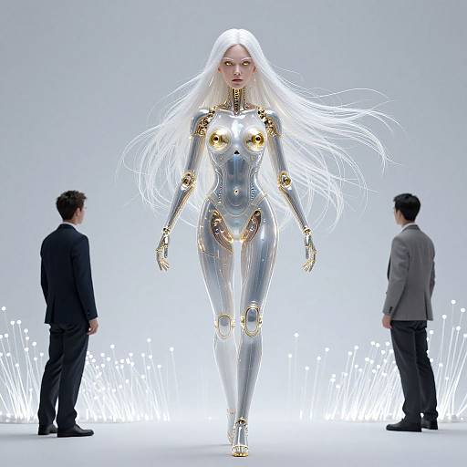 Ethereal Android Woman in Detail
