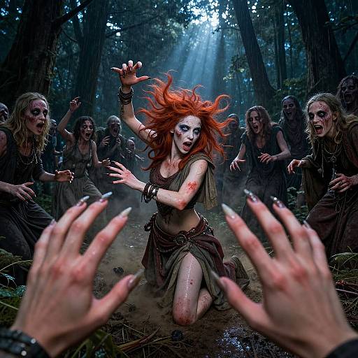 Dark Forest Night: Raving Mad Woman