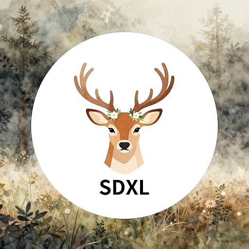 Gentle Deer Watercolor Profile Avatar