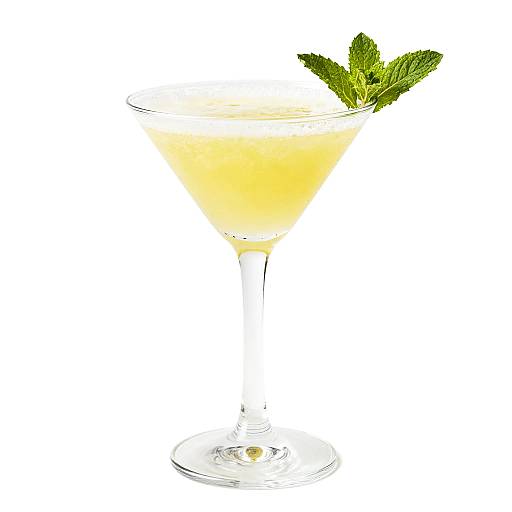 Bright Martini Cocktail with Mint Garnish
